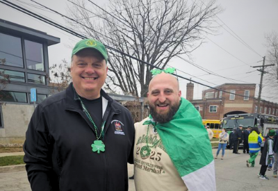 St Patricks Day Parade with Tom DiBello Marching in the Conshohocken St. Patrick's Day parade with Montgomery County Commissioner Tom DiBello